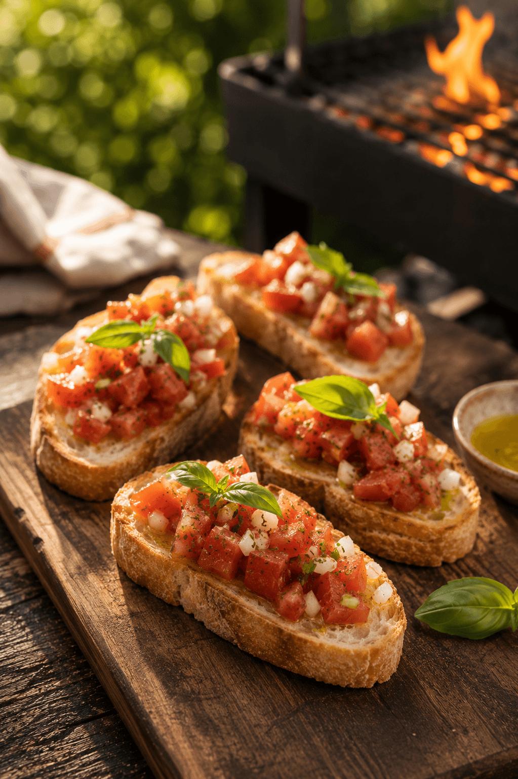 Bruschetta met tomaat en basilicum